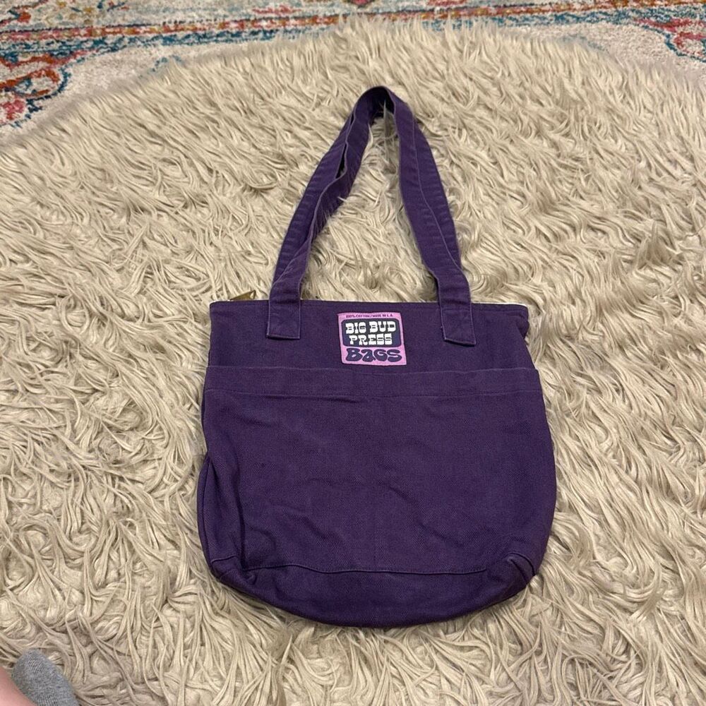 Big Bud Press Zipper Tote in purple